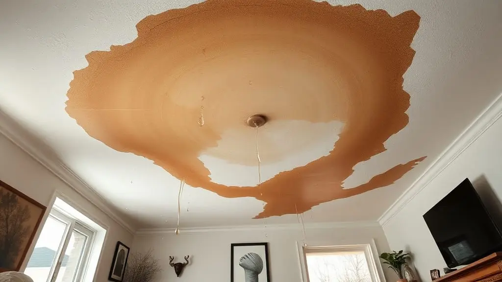 Storm damage ceiling repair